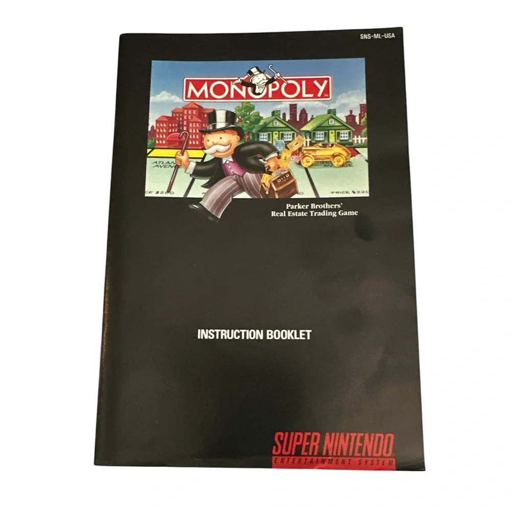 Monopoly video game for super Nintendo